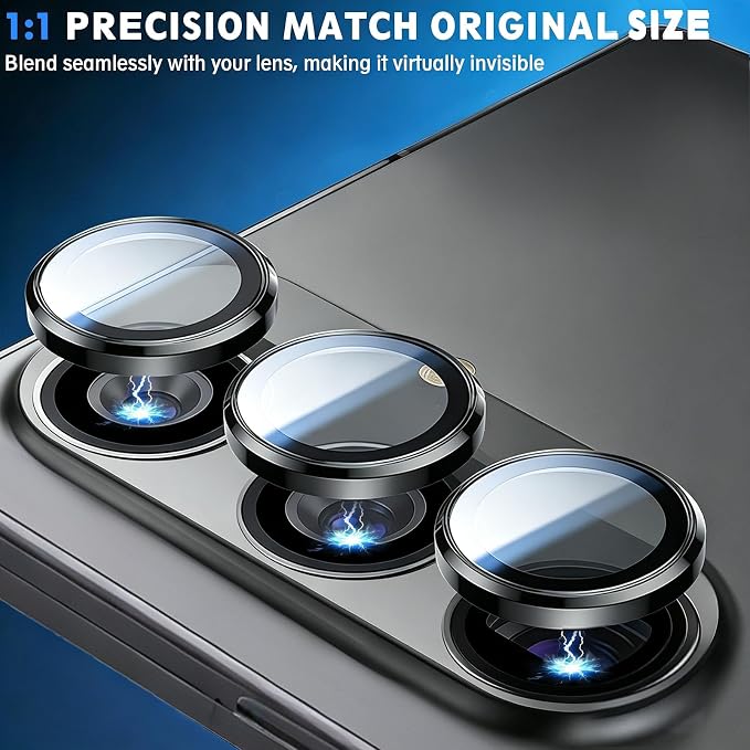 SiHPuoy Camera Lens Protector for Samsung Galaxy Z Fold 8 Ultra, Black | 9H+ Tempered Glass, Military Grade Shatterproof,Anti-Scratch, Case Friendly,HD Metal Camera Cover,Does not Affect Night Shots - Image 4