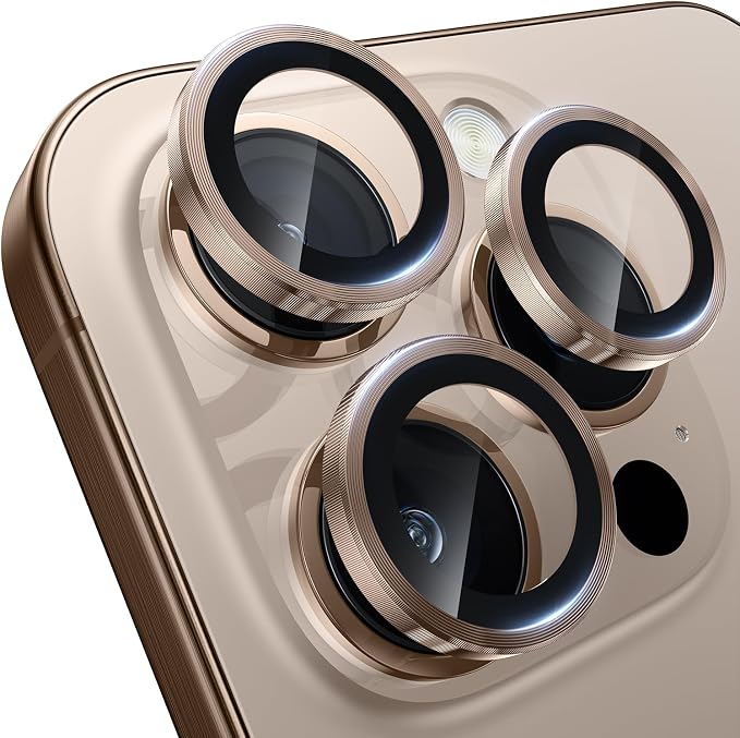 WSKEN for iPhone 16 Pro/iPhone 16 Pro Max Camera Lens Protector | Original Shooting Mode, Individual Metal Cover Film, Shatterproof HD Tempered Glass Camera Screen Protector, Desert by SmartProtectionGreenerFuture