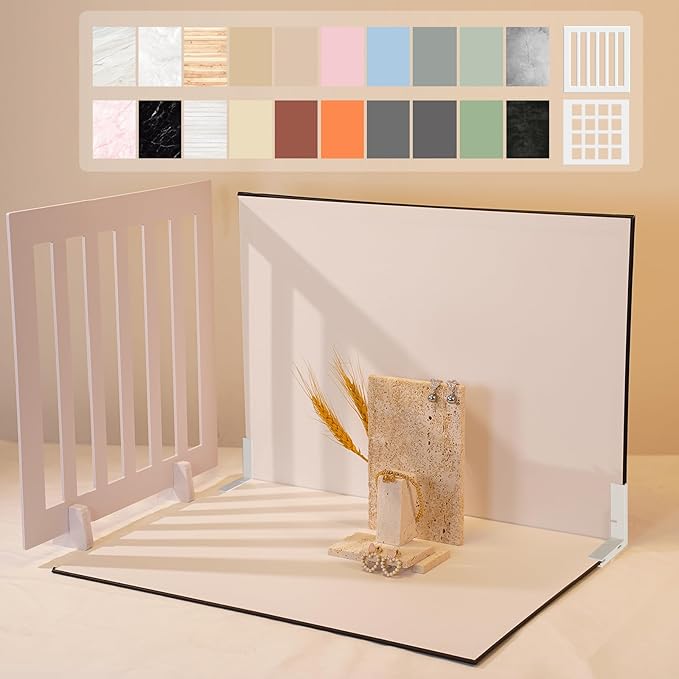 Yoocheese Photo Backdrop for Product Photography, Tabletop Kit, 16.5x11.7in | Create product photos with realistic backgrounds for food, jewelry and small products for content creators and online sellers by Yoocheese