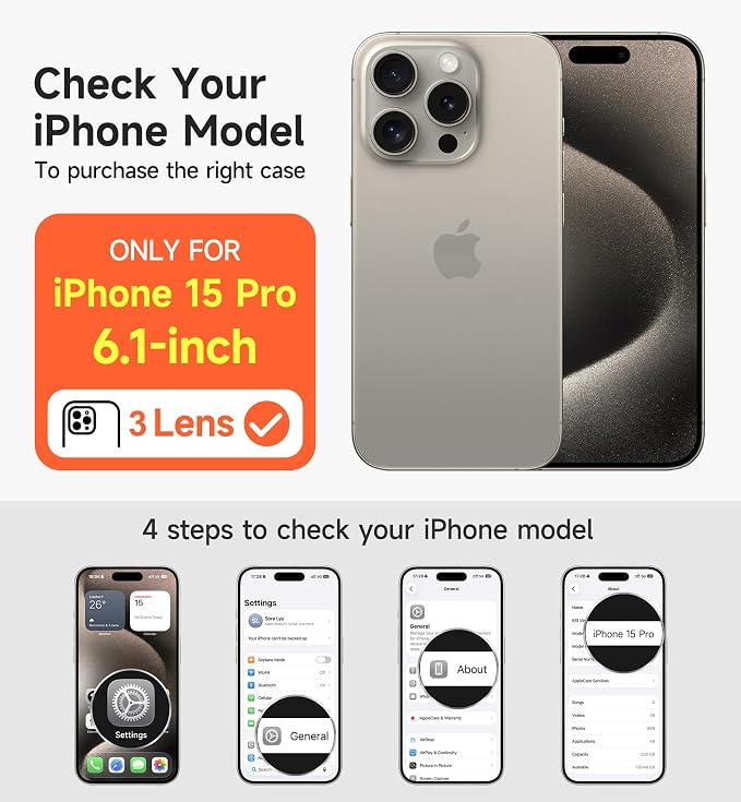 SURITCH for iPhone 15 Pro Case with Magnetic Camera Slide Cover and Adjustable Kickstand, Compatible with MagSafe, Shockproof Bumper Case Slim Protective Cover 6.1 Inch, Dark Purple - Image 2