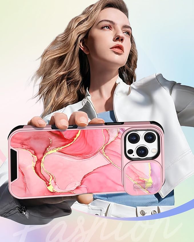 Buleens for iPhone 16 Pro Max Case 6.9 Inch - with Ring Stand & Camera Cover Aesthetic Cute Designed for Women Girls Pretty Girly Fashion Teens Phone Case for iPhone 16 Pro Max Compatible with Magsafe - Image 6