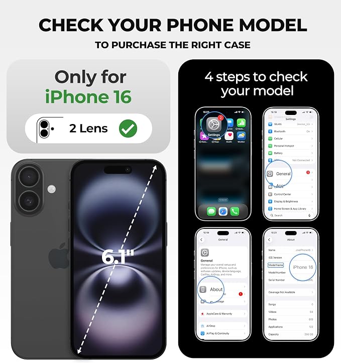 Dexnor for iPhone 16 Case with Slide Camera Cover & Adjustable Kickstand, Rugged Shockproof Bumper Cases Heavy-Duty Magnetic Protective Cover,Navy Blue - Image 2