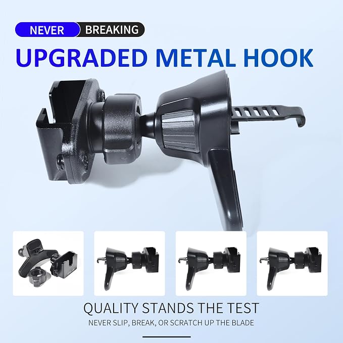 HYS CB Radio/Mic Holder for Car Air Vent, Stable Mount with Metal Hook Clip | Stable Handheld CB Radio/Remote Speaker Mic Holder-Car Vent Mobile Amateur Radio W/Belt Clip&Universal Round Knob Base Mount - Image 4