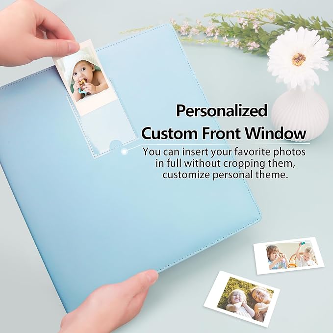 Veicevol 640-Pocket 2x3 Photo Album for Instax Mini and Polaroid, Blue | PU Leather Cover Keeps, Fits Instax Mini and Polaroid 2x3 Photos, Protects Travel, Wedding and Family Memories - Image 7