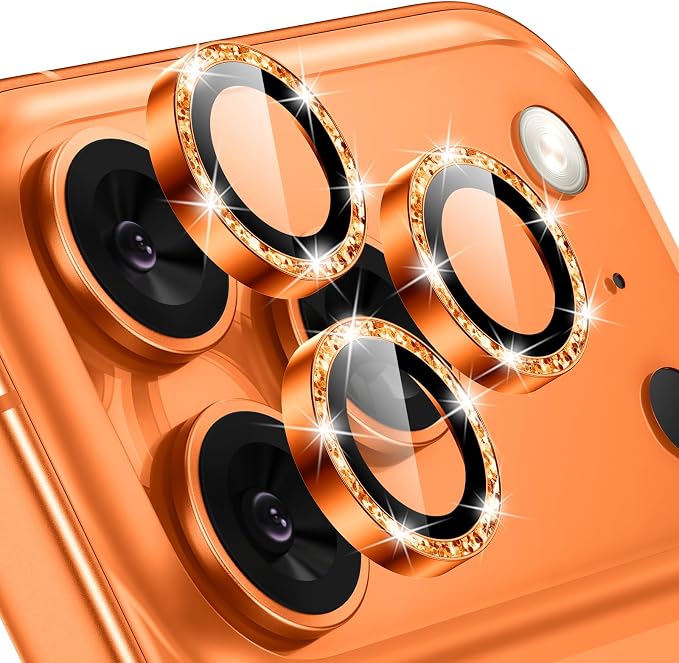 Tensea Camera Lens Protector Compatible for iPhone 17 Pro Max/17 Pro | Metal Aluminum Alloy Tempered Glass Cover Bling Camera Screen Protector Accessories, Case Friendly by Tensea