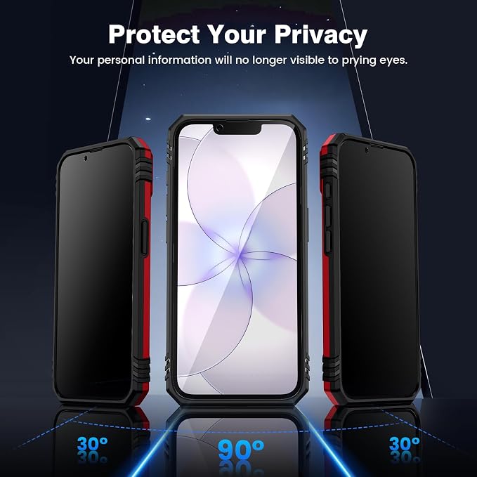 VEGO for iPhone 17e/ iPhone 16e Case with Slide Camera Cover and Stand Red | Privacy Screen Protector & Ring Kickstand Military Grade Heavy Duty Protection Cover for iPhone 17e 5G - Red - Image 3