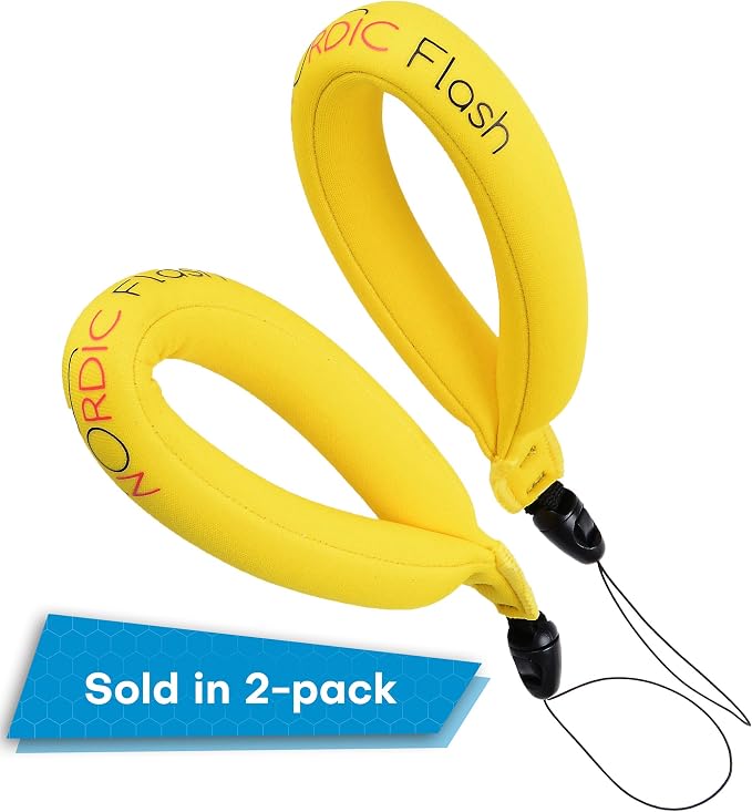 Nordic Flash Floating Wrist Strap (2-pack) for Phone & Action Camera - Compatible with GoPro Hero 13, Insta360 X4, DJI Action 5 Pro, OM System TG-7, Kodak PixPro WPZ2 & iPhone - Bright Yellow - Image 7