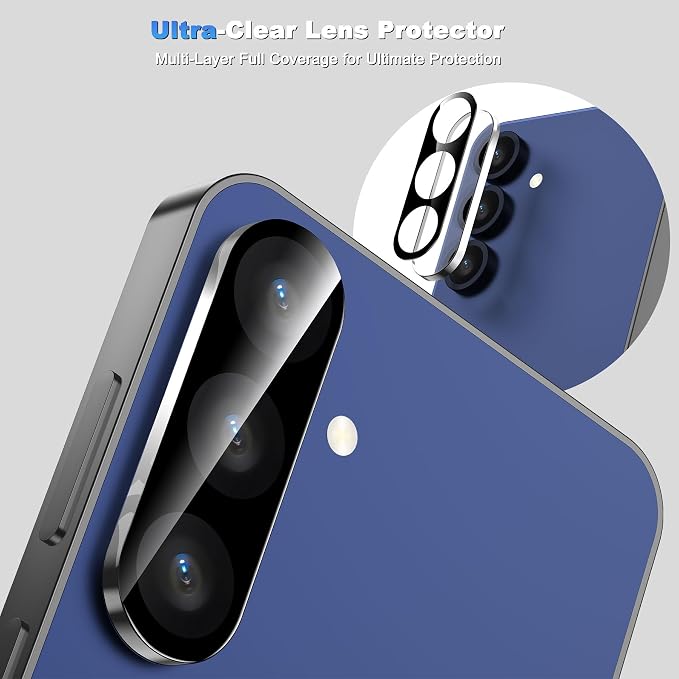 WHPXJY 2026 New Upgrade for 3 pack Samsung Galaxy S25 FE Camera Lens Protector-Tempered Glass Cover, 9H+ Shatterproof/Anti-scratch/Maintains Original Clarity/Easy to Install - Image 5
