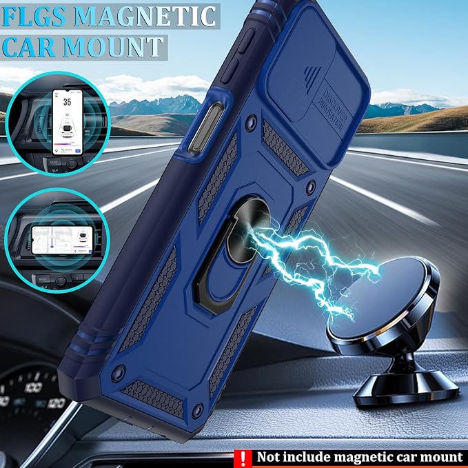 Gritup for Galaxy A32 5G Case Military-Grade Shockproof with Kickstand Blue | with 2 PCS Screen Protector, Slide Camera Cover, Heavy Duty Outdoor Protection Full Body Funda para Galaxy A 32 Cover-Blue - Image 6