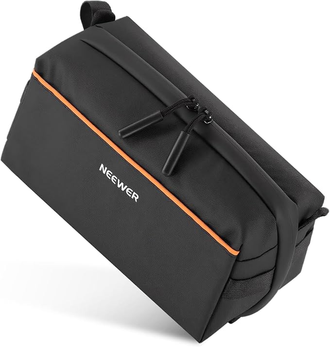 NEEWER Tech Pouch, Splashproof Tech Organizer Storage Case Travel Carry Bag with Multi Compartments Shoulder Strap for Electronics Photography Accessories SD Card Battery Cable Cord Charger, PB024 by Neewer