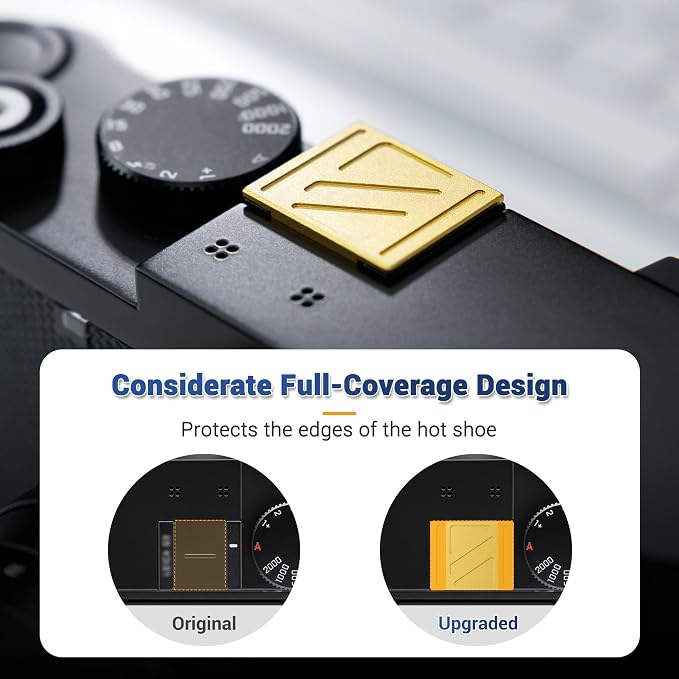 Upgraded Q3 43 Metal Hot Shoe Cover Cap w Full-Coverage for Leica Q3 43 Q2 | Q3 43 Hotshoe Protector, Aluminum Alloy Cover with Silicone Cushion, Special Designed for Leica Q3 43 Camera Accessories - Image 2