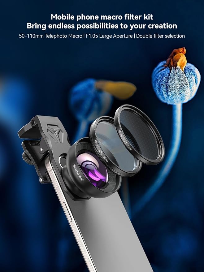 MIAO LAB 100 Ultra Macro Lens + 52mm CPL Filter & Star Filter - Macro Lens for iPhone, Android Phone | Professional Macro Photography of Flowers, Iinsects, Jewelry, Food Details and Small Objects - Image 5