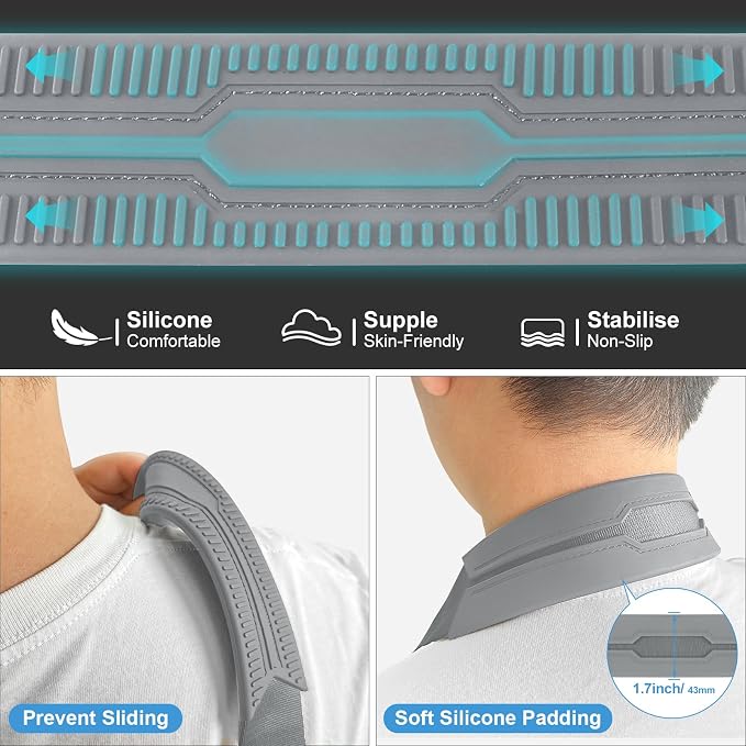FIEIL Camera Shoulder Strap with Quick Release Plate, 1.5''Wide Universal Camera Neck Strap, Smooth and sturdy, Equipped with Comfortable Silicone Shoulder Pad for Photographers(Silver Gray) - Image 7
