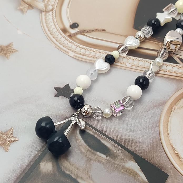 cioatu Phone Charms Cute Cherry Butterfly Cell Phone Lanyard Strap Wrist Strap for Bag Airpods Camera Pendants Decor - Image 7