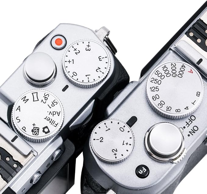 JJC 2-Pack Camera Soft Shutter Release Button for Fuji XM5 X100V X100F XE4 | for Fujifilm X100VI Xhalf X-E5 XE5 X-E4 X-T3 XT3 X-T4 XT4 X-T2 X-T50 XT50 X-T30 III II XT30 X-T20 XT20 X-PRO3 Nikon Zf & More - Image 5