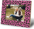 kunlisa Hot Pink Leopard Print Picture Frame 4x6, Cheetah Gifts for Women, Funky Preppy Y2k Leopard Animal Print Picture Photo Frame for Home Girls Room Dorm Apartment Tabletop Desk Shelf Decoration by Kunlisa