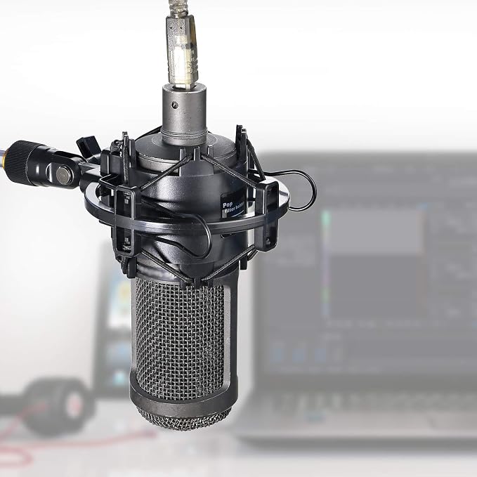 YOUSHARES AT2020 Shock Mount, Microphone Shock Mount Reduces Vibration Noise for Audio Technica AT2020 AT2035 ATR2500 Condenser Mic - Image 7