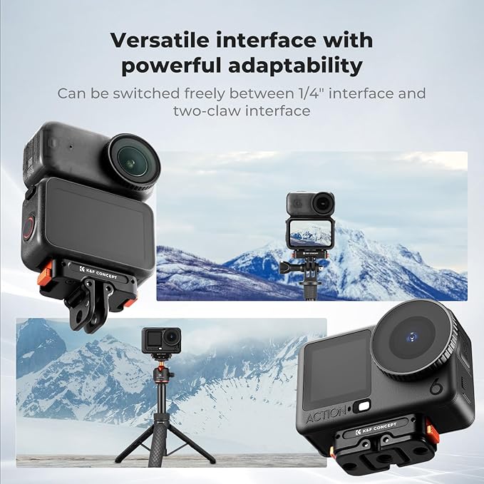 K&F Concept Magnetic Adapter Mount for DJI Osmo Action 6/Osmo Nano, Metal | Quick Release Expansion Stand with 1/4 Screw Hole/Foldable Connector/Quick-Release Buckle, Action Camera Accessories PP07 - Image 4
