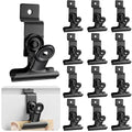 Duraaamo 12 Pack Chrome Slatwall Clips 2 Inch Wall Mounted Slatwall Display Hooks Hangers Slatwalls Storage Clips Accessories for Clothing Photo Frame Painting Arts Center Commercial Display(Black) by Duraaamo