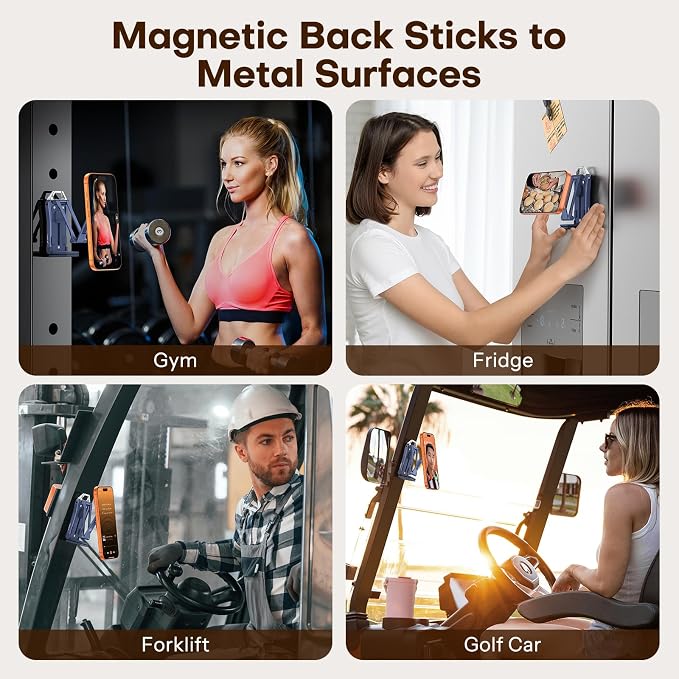 OMOTON TP02 360°Rotating Adjustable Aluminum for MagSafe Tripod, Navy Blue | Magnetic Phone Tripod for iPhone 17/16/15 Pro Max Air, Foldable Cell Phone Stand Fits Vlog, Gym Travel Essentials Accessories - Image 4