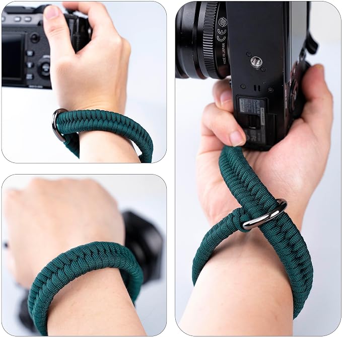 Paracord Camera Wrist Strap Lanyard-Quick Release for DSLR Mirrorless | Turquoise Adjustable wrist size,High-strength paracord material,lightweight 1.16oz,secure metal clasp,Fits Canon Nikon Sony - Image 4