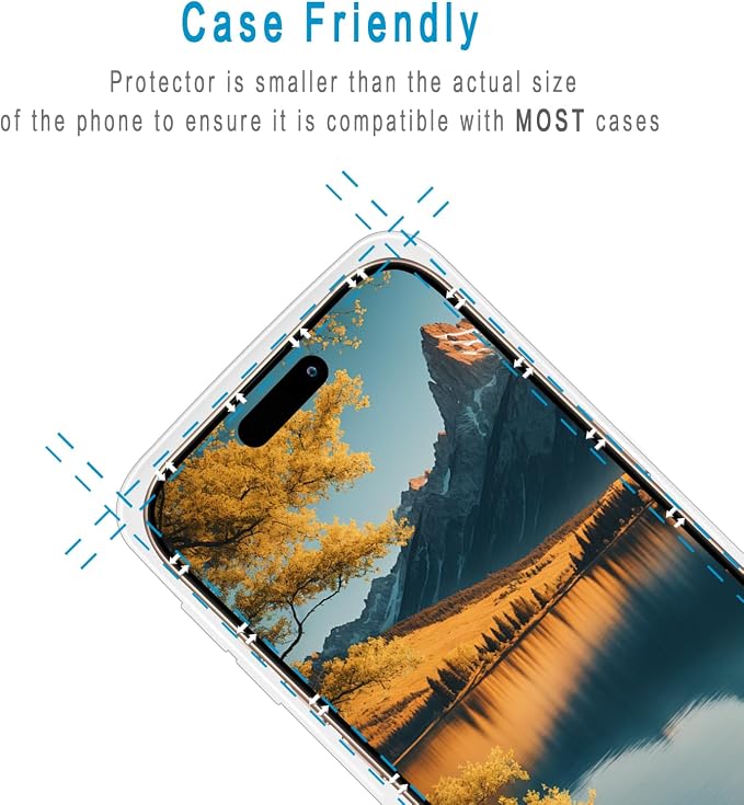 2+2 Pack Screen Protector for iPhone 17 Pro Max Tempered Glass | with Camera Lens Protector, 9H Hardness, Anti Scratch, Bubble Free - Image 6