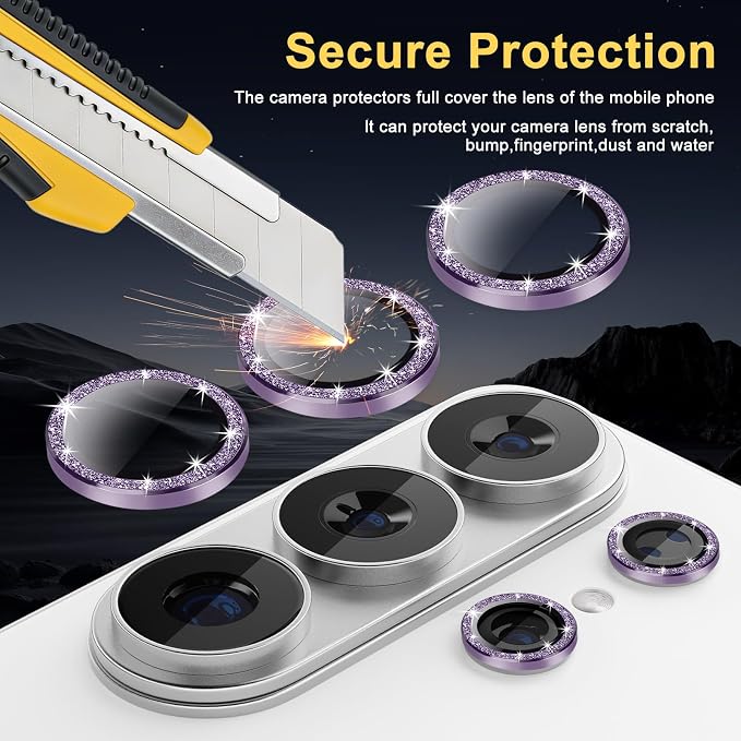 Camera Lens Protector for Samsung Galaxy S26 Ultra, Glitter Violet | Tempered Glass, Auto-align Tray, Easy Installation, Case Friendly, Anti-Scratch, HD Clear, Ultra Slim - Image 2