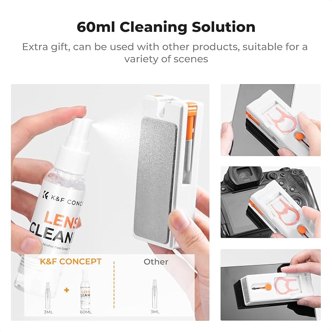 K&F CONCEPT Newly Upgraded 11-in-1 Keyboard Cleaning Kit，Multi-Device Tool | Remove Dirt In Crevices and Holes,Clean Oil and Fingerprints,Safe Mild Cleaner Has Anti-Stain Power,Protects Coatings,MM01 - Image 6