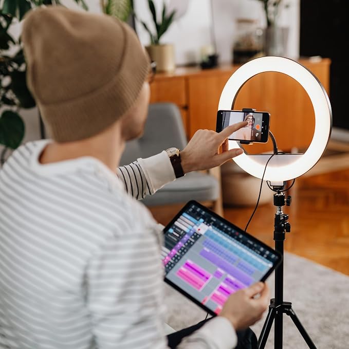Ring Light Phone Holder with Hot Shoe & 1/4 Adapter, Adjustable Gooseneck | Universal Camera Phone Holder, Flexible Phone Mount Attachment Replacement for Camera, Ring Light & Tripod Stand - Image 6