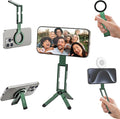 ULANZI MA60 Phone Tripod for Magsafe, Aluminium Mini Phone Stand Green | Pocket Size Cell Phone Stand, Foldable Selfie Stick for iPhone, Strong Magnet Quick Mount for iPhone 16 15 14 13 12 by ulanzi