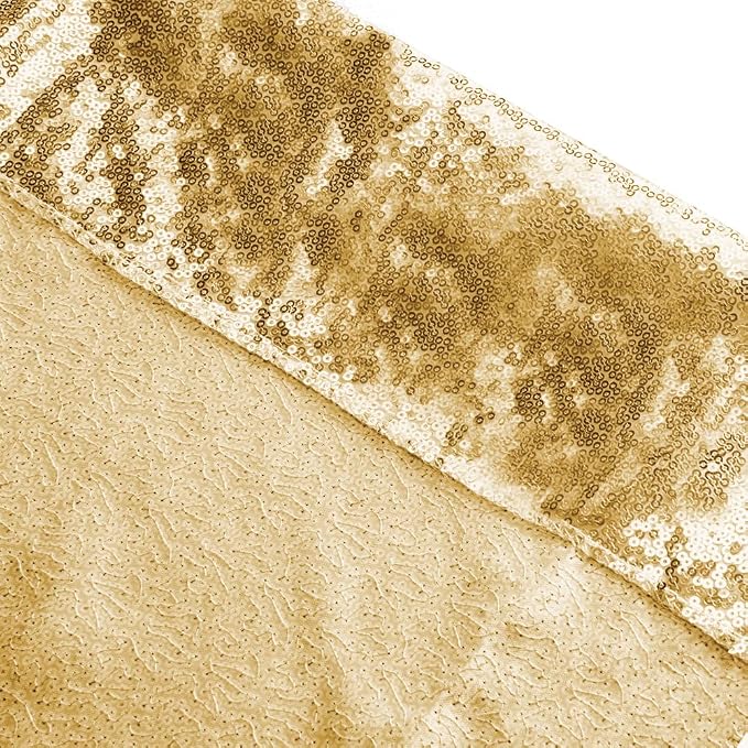 SquarePie 8x10ft Gold Sequin Backdrop, High Density Non-Transparent Glitter Curtain for Photography, Birthday, Wedding Party Decorations, Thick Solid Background with 4" Rod Pocket, 1 Panel - Image 9