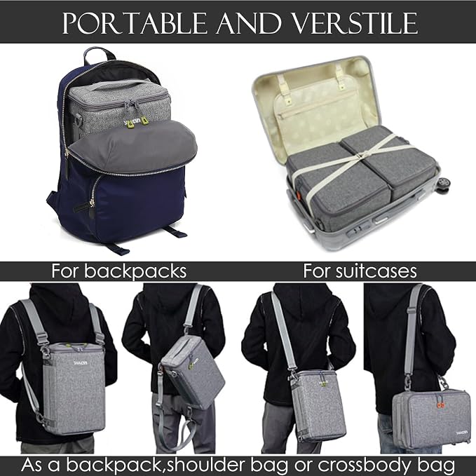 Camera Insert Bag,Shockproof &Pressure-proof Dual Opening Padded Camera Lens Cube Case Backpack,Digital DSLR SLR Mirrorless Cameras Storage,Suitable for mountaineering bags over 20 liters(M) - Image 8