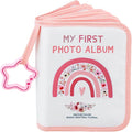 Baby Photo Album, My First Photo Album for Baby & Toddler, Rainbow | 17 Photo Slots(4×6"), Soft Anti-Scratch Edges, Shatterproof Safety Mirror, Star Hanging Hook, Family Memory Keepsake Book by AUVCAS