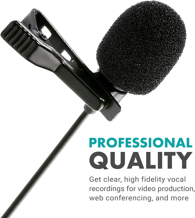 Movo M1 USB Lavalier Lapel Clip-on Omnidirectional Computer Microphone for Laptop, PC and Mac, Perfect Podcasting, Gaming, Streaming and Desktop Mic (20-Foot Cord) - Image 4