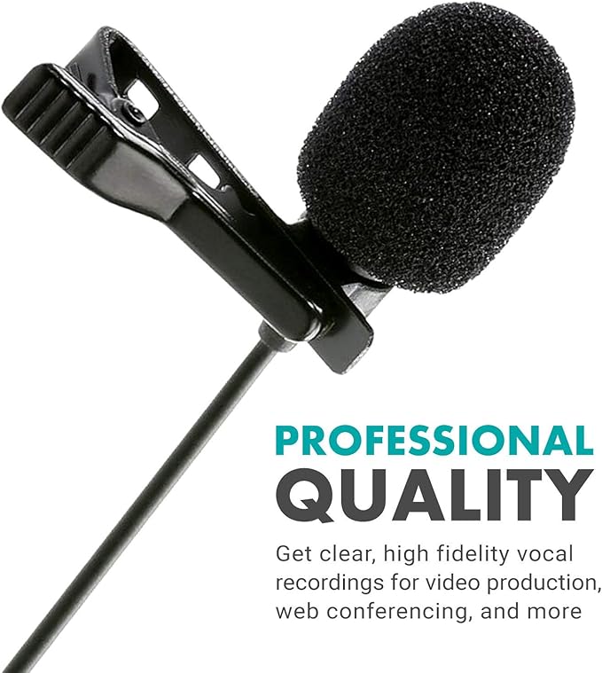 Movo M1 USB Lavalier Lapel Clip-on Omnidirectional Computer Microphone for Laptop, PC and Mac, Perfect Podcasting, Gaming, Streaming and Desktop Mic (20-Foot Cord) (Pack of 2) - Image 4