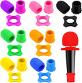 Flutesan 8 Set Microphone Cover Foam Mic Cover Microphone Windscreen Shakeproof Wireless Handheld Mic Protection Silicone Ring Anti Rolling Bottom Rod Sleeve Holder Foam Filter(Mixed) by Flutesan