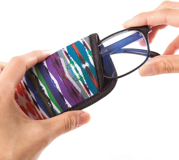 TRIUMPH VISION 3 Pack Reading Glasses Pouch Soft Case Eyeglass Sleeve Slim | Alternative to Bulky Case in bag, Lightweight Lined Padded Protect Optical lens Slip in, Cute Pattern Portable for Daily Use - Image 5