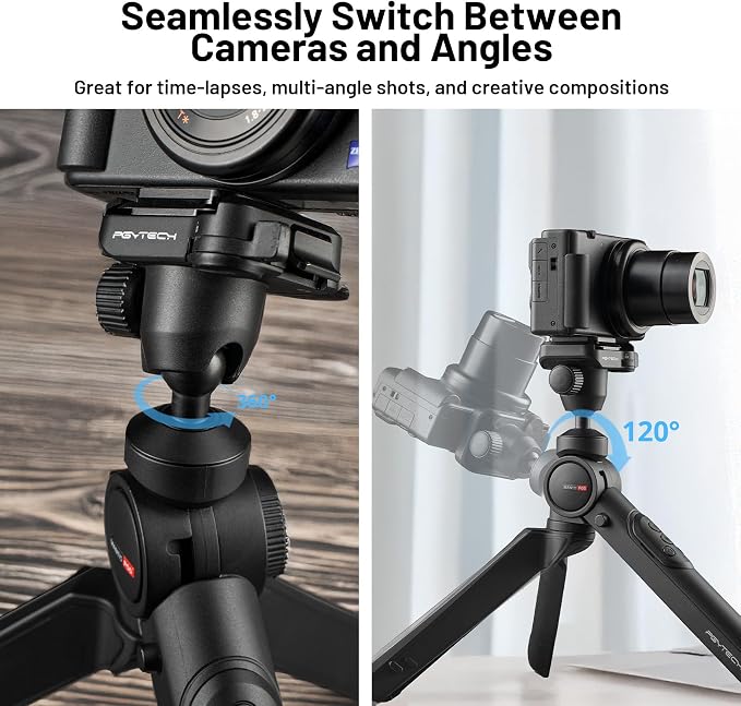 PGYTECH MantisPod 2.0 Mini Camera Vlogging Tripod for Travel | 6 Modes Small Travel Flexible DSLR Pocket Stand, Video Vlogging Desktop Shooting Selfie Mount Stand - Image 4