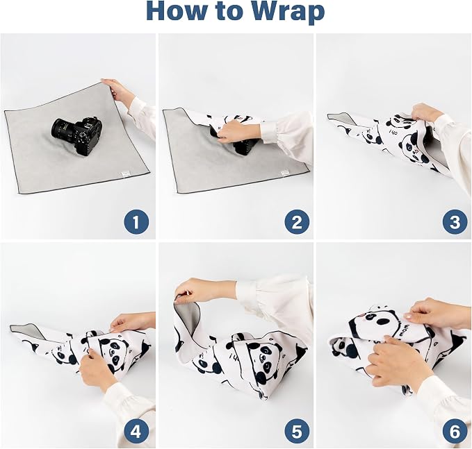 Walking Way Protective Wrap, Self-Adhesive Magic Cloth Camera Wrap, Storage Cloth, Anti-Scratch, Dustproof, Washable Lens Pouch for DSLR, Smartphones, Laptops, Cosmetic - Image 6