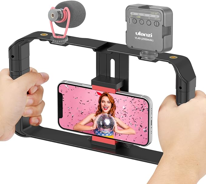 ULANZI U Rig Pro Smartphone Video Rig, Filmmaking Vlogging Case Phone Video | Stabilizer Grip Tripod Mount for Videomaker Film-Maker Video-grapher with Cold Shoe Mount for iPhone Samsung and More - Image 5