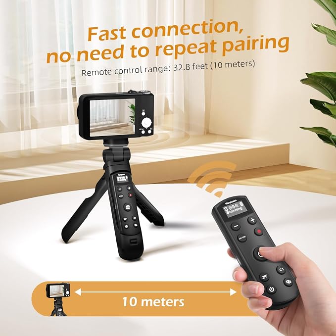 for Sony Tripod Wireless Shooting Grip with Shutter Release - Mini-Tripod with Rechargeable Remote Control for ZV-E10/ZV-E1/ZV-1/ZV-1F/RX100 VII/RX0 II/A6700/A6400/A6600/A7 III/FX3/FX30 - for Vlogging - Image 6