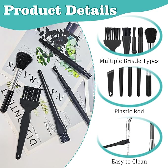 Anti Static Brush Set-5 Piece Keyboard Cleaning Brush and ESD Safe Electronic Dust Cleaning Brushes Kit for Computer,Laptop,Camera,Car Vents,PC Cleaning - Image 3
