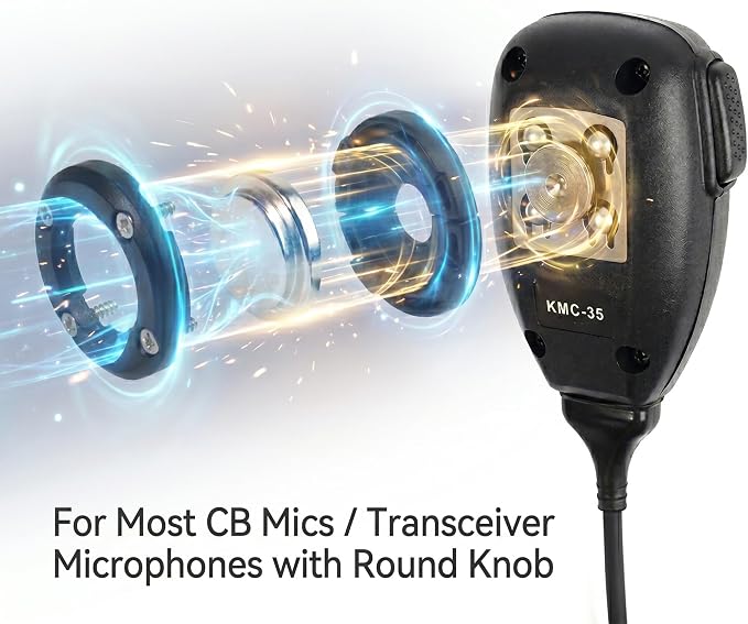 Universal Magnetic CB Radio Microphone Mount, Heavy Duty No-Drill Two-Way Radio Mic Holder Clip with Adhesive and Neodymium Magnet for Car, Truck, RV, Boat for Motorola Kenwood Midland Mic - Image 3