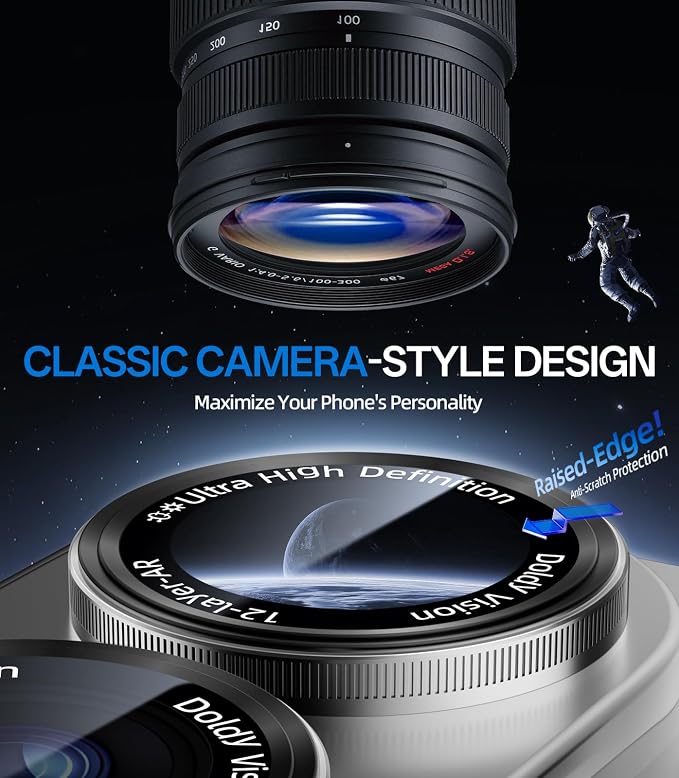 HelloDeere for Samsung Galaxy S26/S26 Plus Camera Lens Protector, Military-Grade 9H+ Tempered Glass AR Optical Tech HD Anti-Glare Anti-Scratch Metal Individual Ring Easy Install Case Friendly, Silver - Image 3
