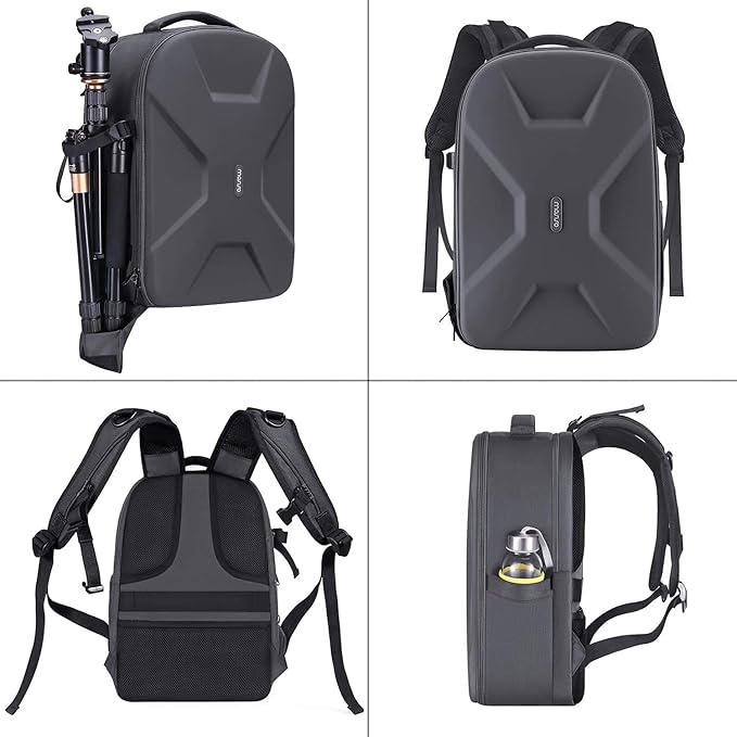 MOSISO Camera Backpack, DSLR/SLR/Mirrorless Photography Camera Bag | 15-16 inch Waterproof Hardshell Case with Tripod Holder&Laptop Compartment Compatible with Canon/Nikon/Sony, Gray - Image 5