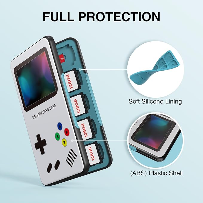 HEIYING SD Card Holder with 40 Precise Slots for SDXC SDHC Micro SD Cards | Portable SD Card Case, Hard ABS Shell with Soft Silicone Lining, Precise Card Slots,Magnetic Closure for Neat Storage - Image 4