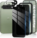 for Google Pixel 11 Pro XL Privacy Screen Protector Tempered Glass | Camera Lens Protector, Support Fingerprint Unlock, Anti Spy Film, Fit Lens Cutouts, Case Friendly, Easy Install, 2+2 Pack by RXNMH