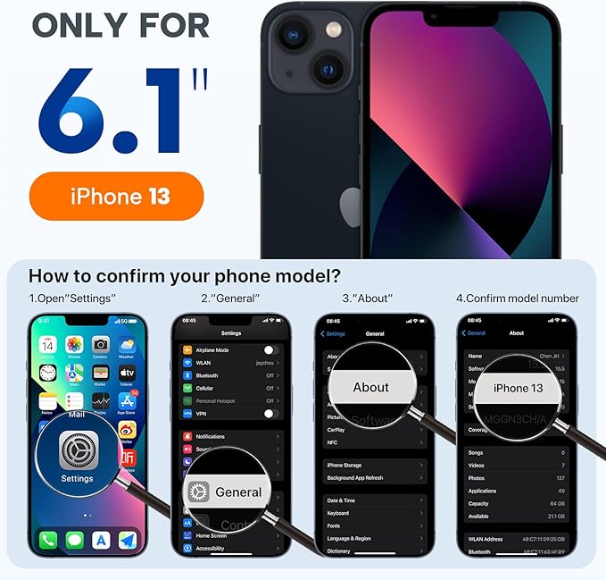miracase Magnetic for iPhone 13 Case, [Soft Anti-Scratch Microfiber Lining], Compatible with MagSafe, Liquid Silicone Case Shockproof Drop Protection Phone Case for 13, Black Magnetic - Image 7