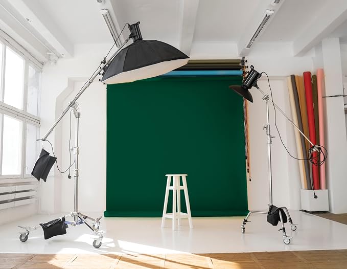 Denny Mfg Seamless Paper Backdrop for Photoshoot,Pine Green, 107 in x 36 ft | Photoshoot backdrop, Matte Finish for Portraits, Product Photos and Video Shoots, with Free Roll Gaffer Tape (2 in x 13 ft) - Image 7