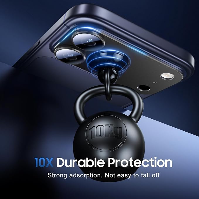 UniqueMe for 3 Pack iPhone 17 Pro Max Camera Lens Protector - All Black | Drop Protection, Case Friendly, Acrylic Material, Camera Cover Screen, Update New Version - Image 2